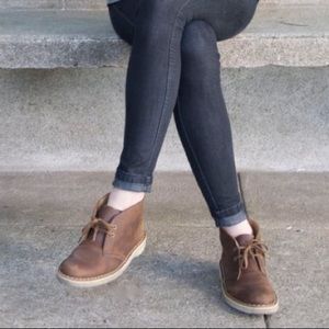 clarks womens desert boots beeswax 